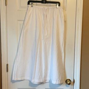 Universal Thread White A-Line Elastic Drawstring Waistband Maxi Skirt Size M NWT